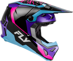 FLY Racing Formula CP Charge Helmet (2027) - Black / Purple / Pink / Blue - View 14