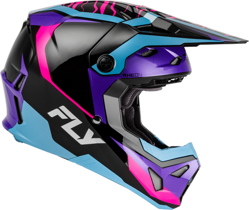 FLY Racing Formula CP Charge Helmet (2027) - Black / Purple / Pink / Blue - View 30
