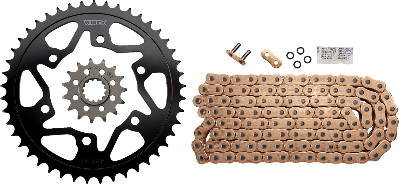 VORTEX Chain and Sprocket Kit - HFRS - Gold - Yamaha FZ/MT-10 CKG6457