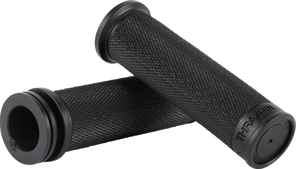 THRASHIN SUPPLY CO. Moto Grips - 1" - Slim - Black TSC-2711-1