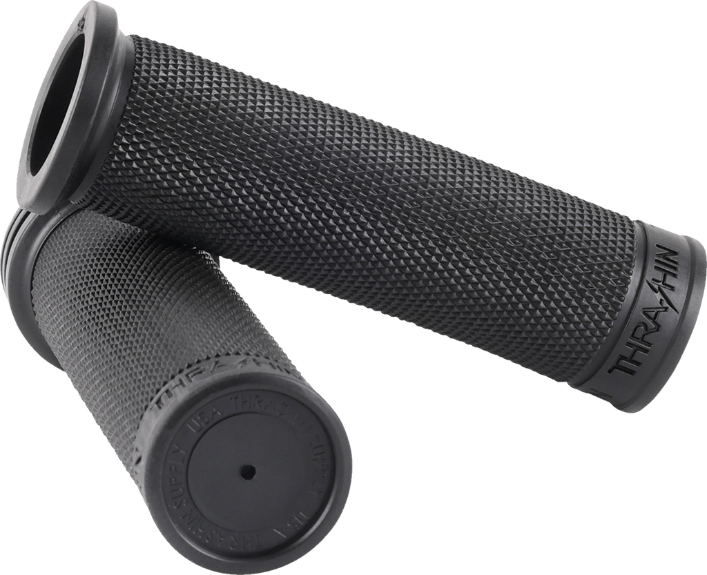 THRASHIN SUPPLY CO. Moto Grips - 1" - Slim - Black TSC-2711-1