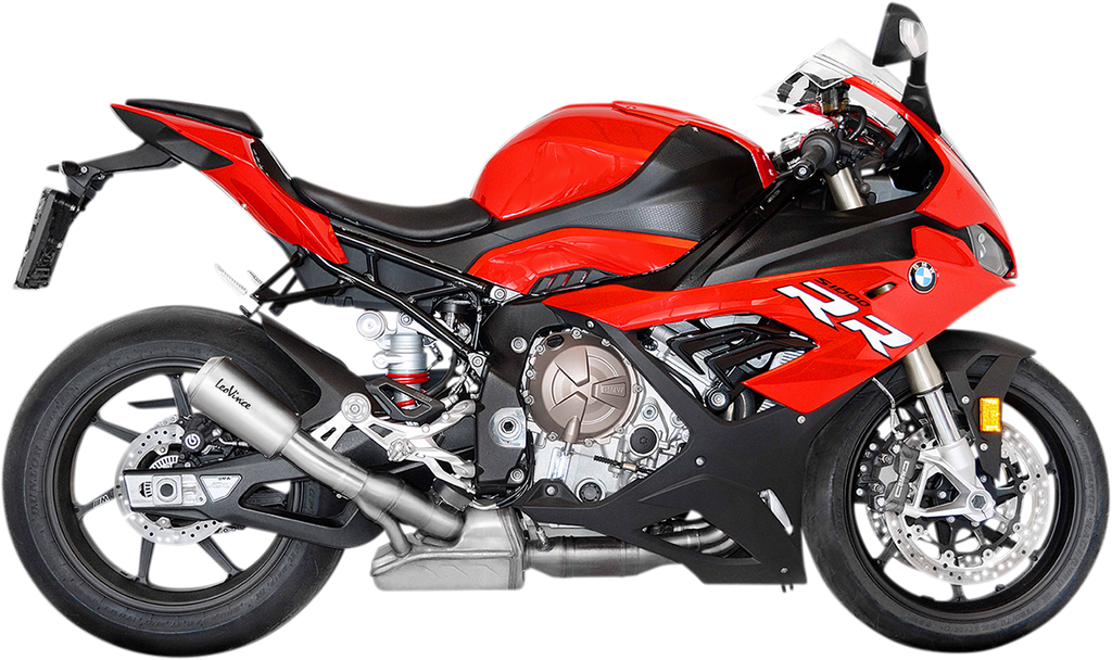 LeoVince Slip-On Muffler - Black Stainless Steel - S1000RR 15241B - BMW S1000RR; BMW S1000R LV-10 - BMW S1000RR 2019-2024; BMW S1000R 2021-2024