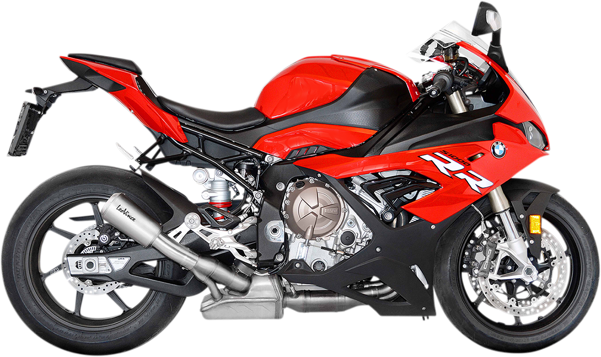 LeoVince Slip-On Muffler - Black Stainless Steel - S1000RR 15241B - BMW S1000RR; BMW S1000R LV-10 - BMW S1000RR 2019-2024; BMW S1000R 2021-2024