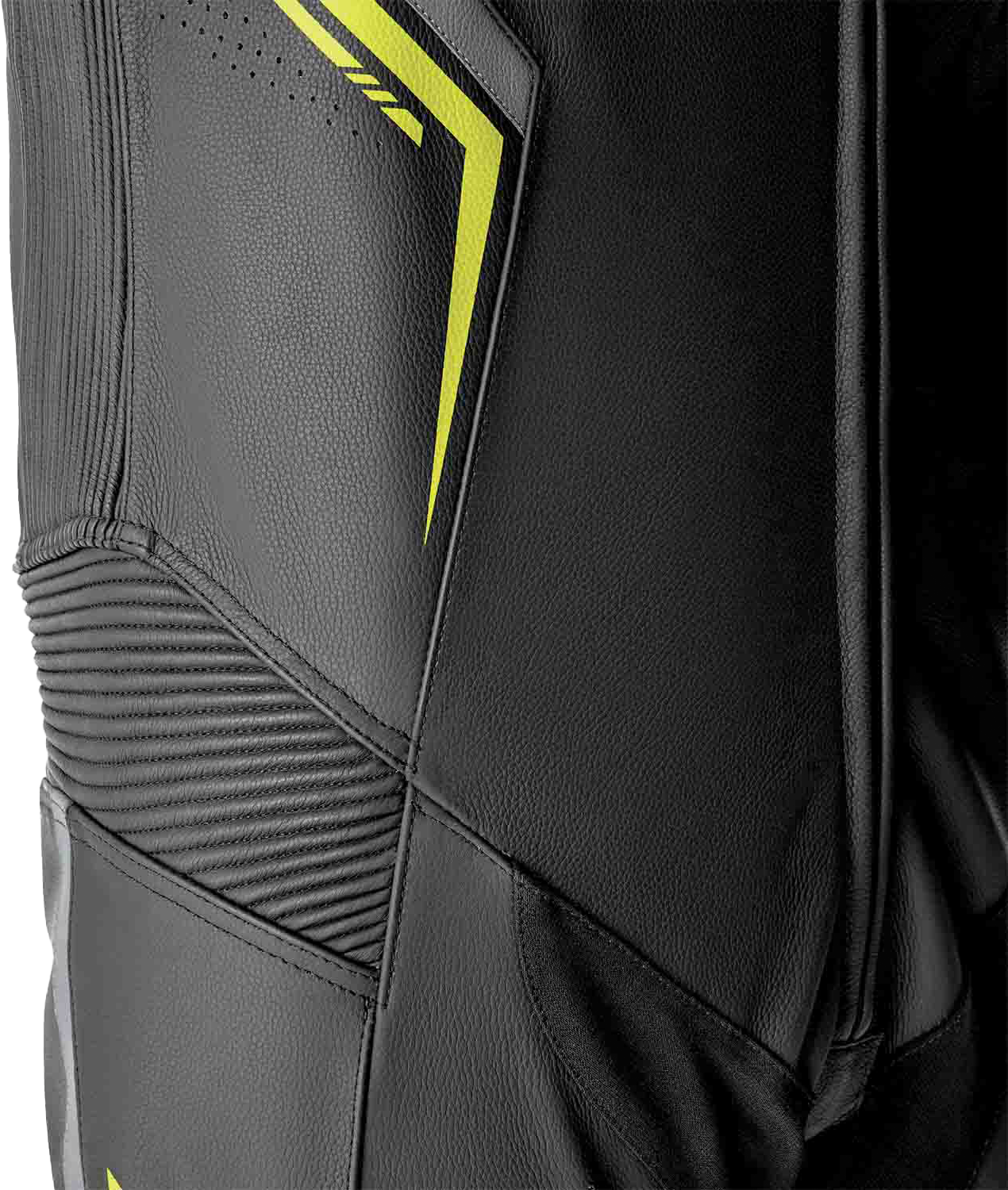 RST S1 D3O Leather Suit - Black / Grey / Fluorescent Yellow - View 30
