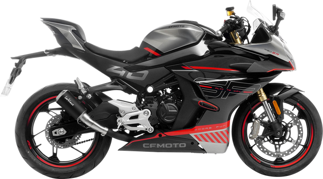 LeoVince LV-10 Slip-On Muffler - Black Stainless Steel – CFMOTO 450SS/450SR 2023-2024 15265BU