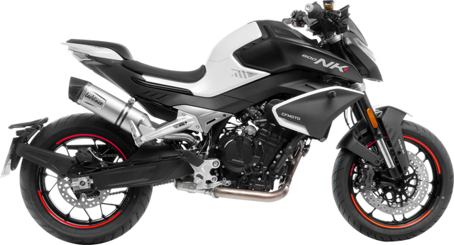 LeoVince LV One EVO Slip-On Muffler - Silver 14444EU - CFMOTO 800NK Advanced/Sport 2023-2024