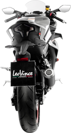 LEOVINCE LV-10 Slip-On Muffler - Black - Stainless Steel 15265BU