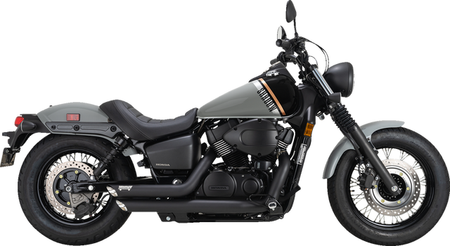 Vance & Hines Shortshots Staggered Exhaust System - Black 48319 - Honda Shadow Aero and Phantom Models 2010-2024