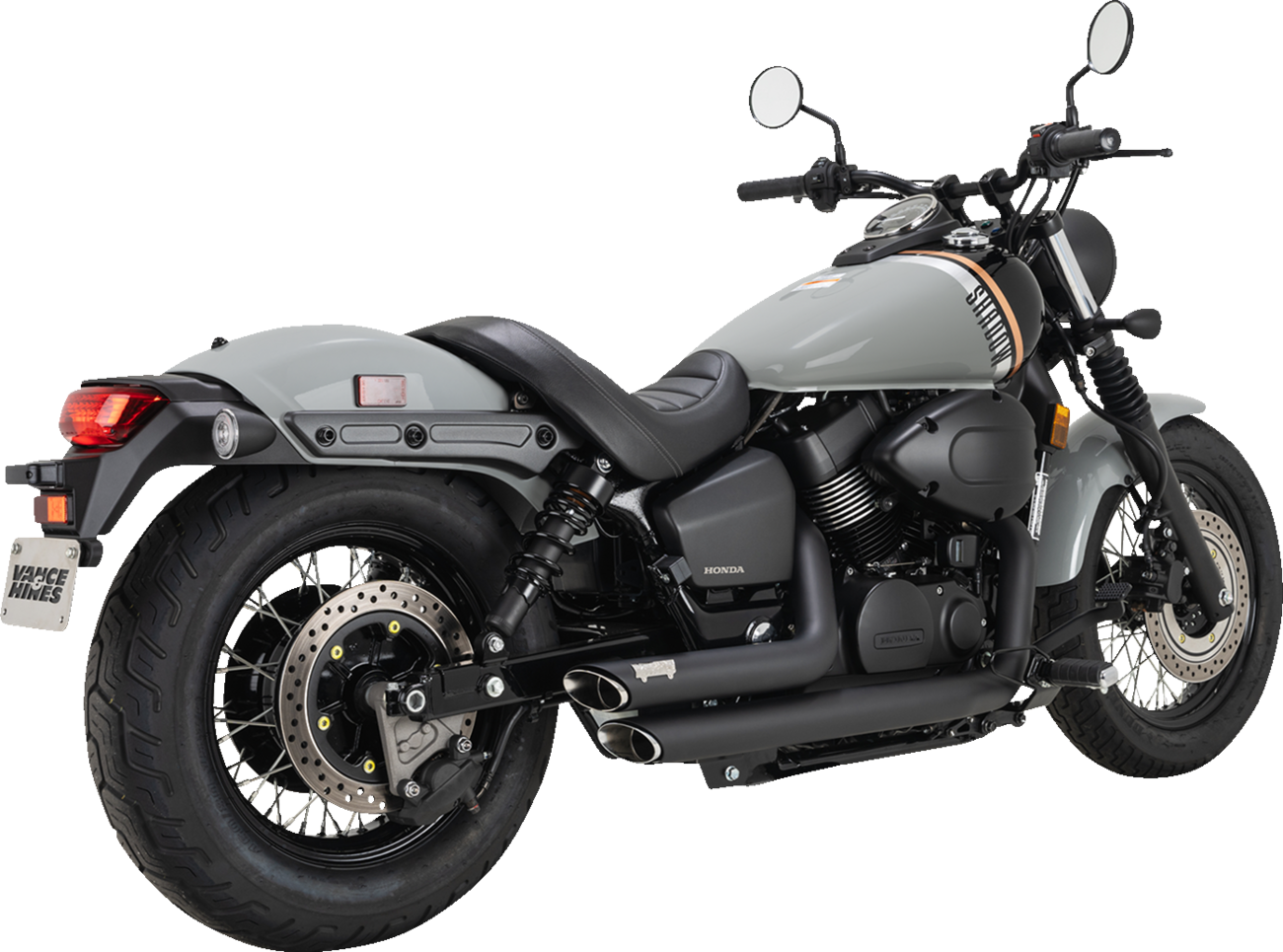 VANCE & HINES Shortshots Staggered Exhaust System - Black 48319