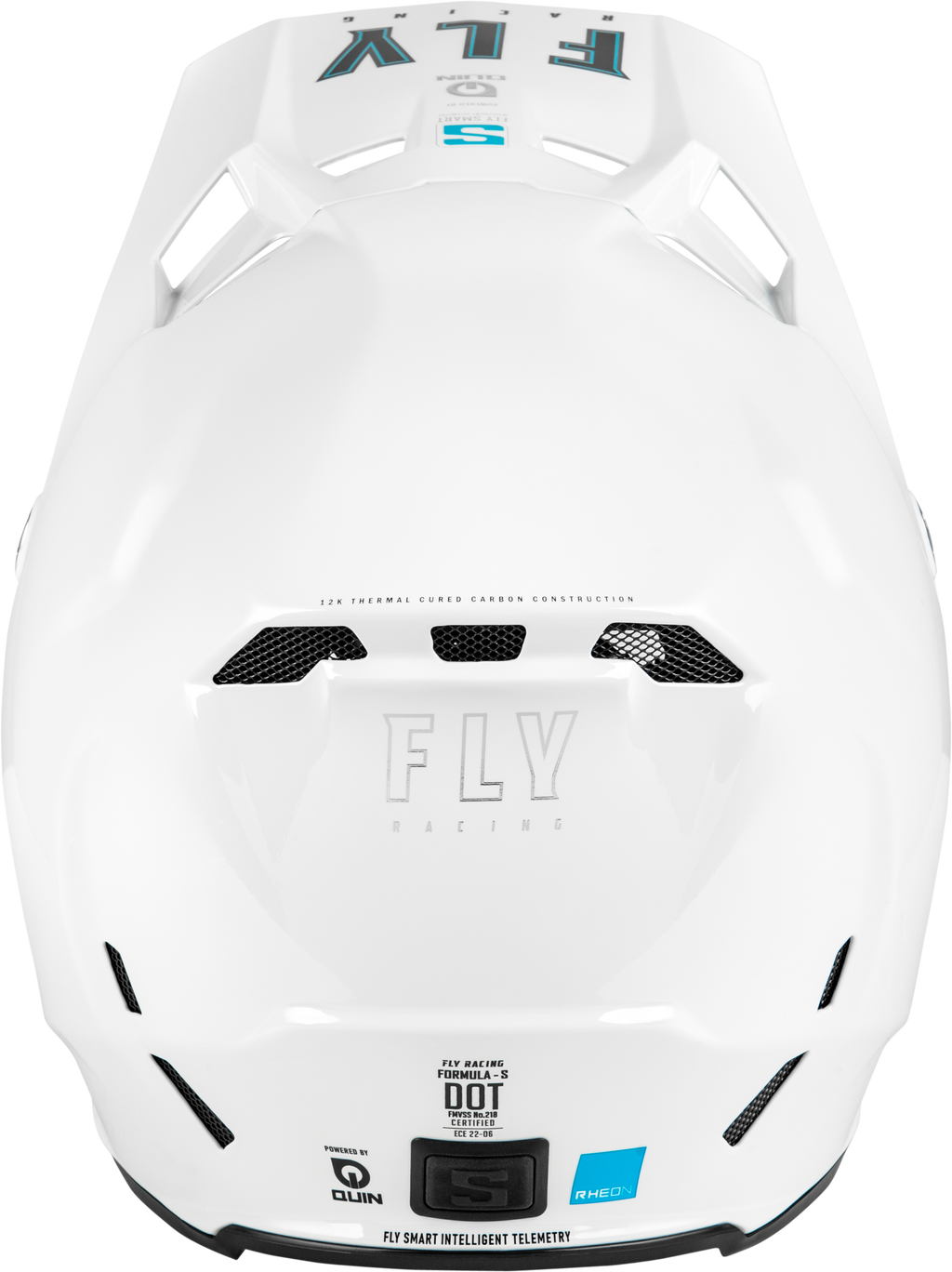 FLY Racing Formula S Carbon Helmet - White - View 10