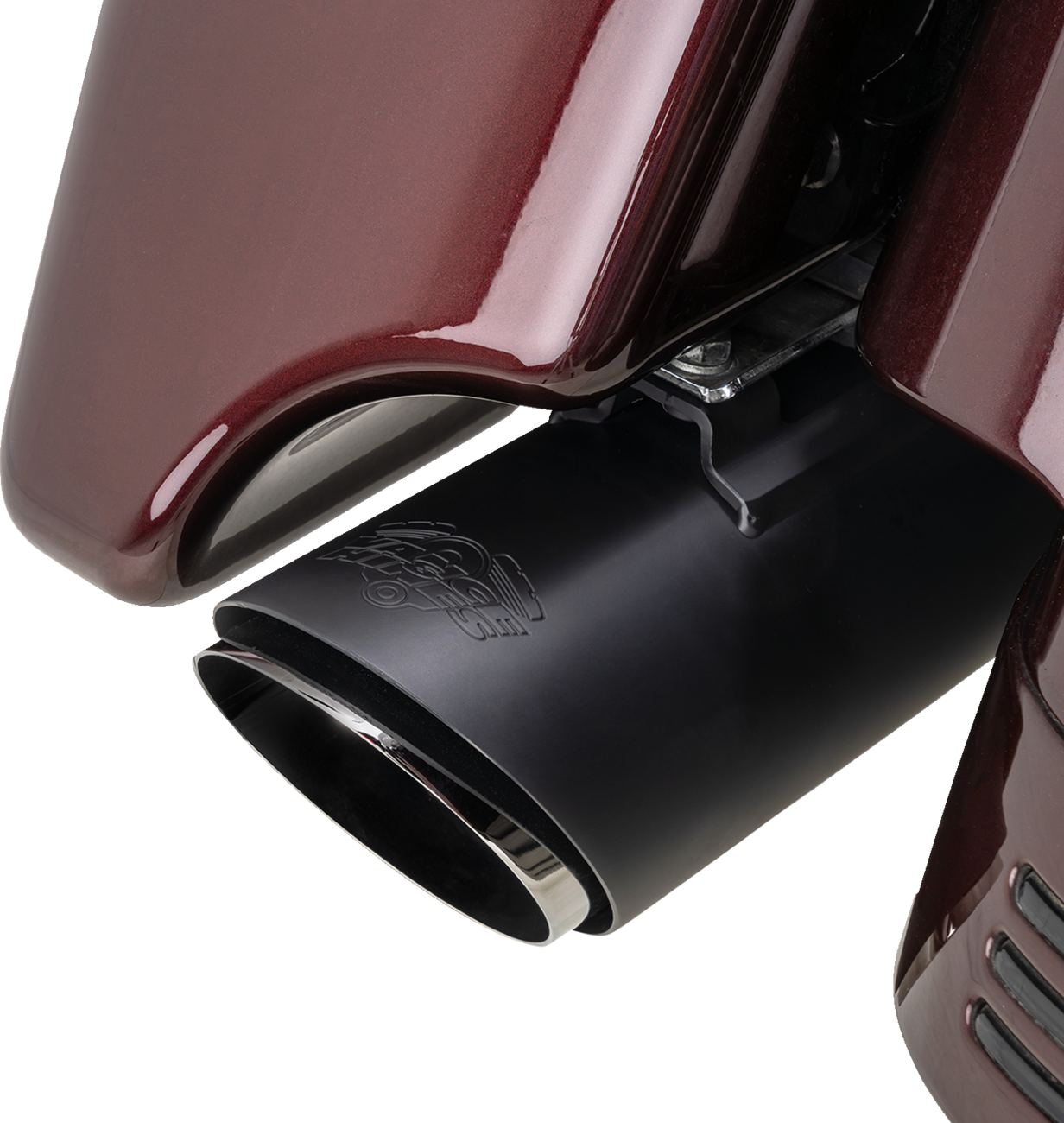 VANCE & HINES Twin Slash Slip-On Muffler - Black - FL 46672