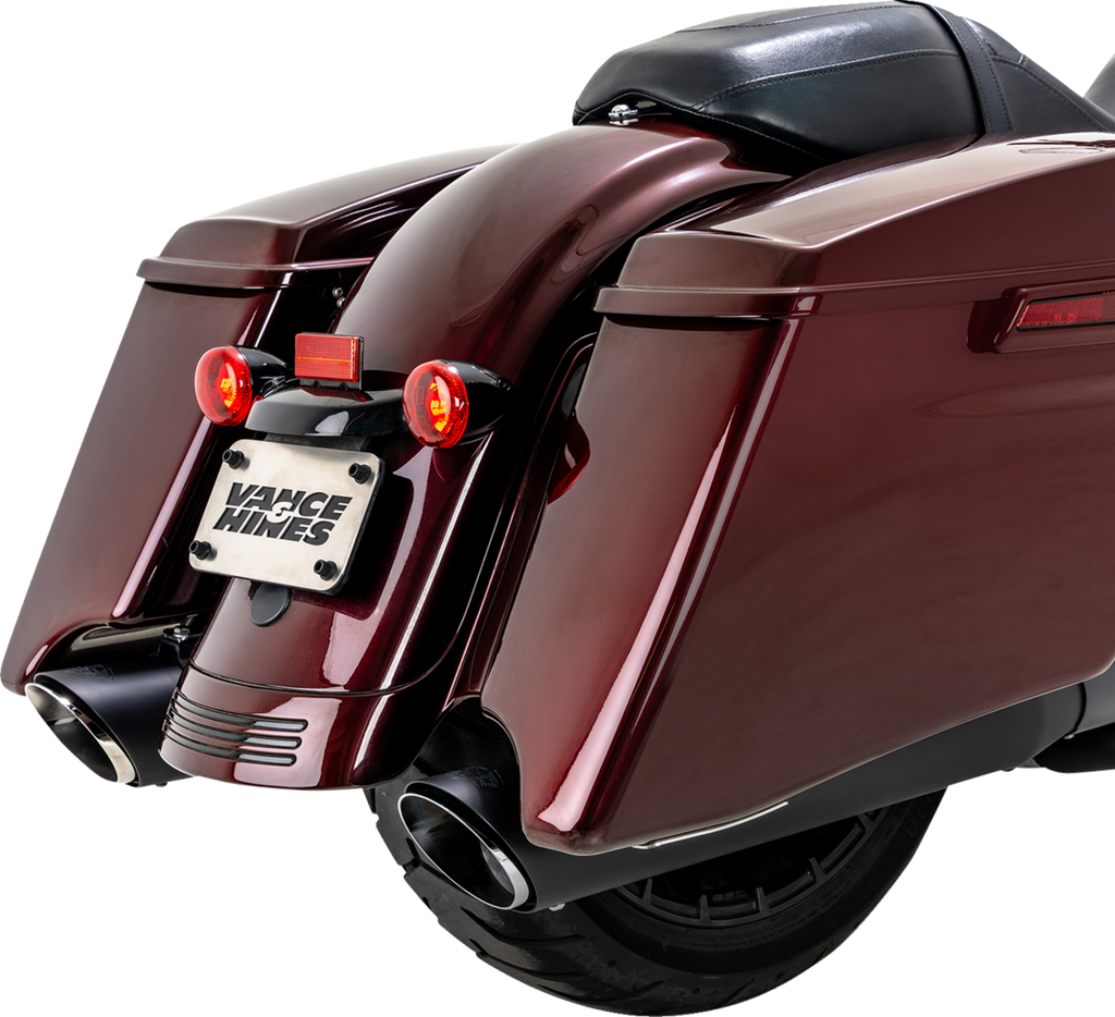 VANCE & HINES Twin Slash Slip-On Muffler - Black - FL 46672