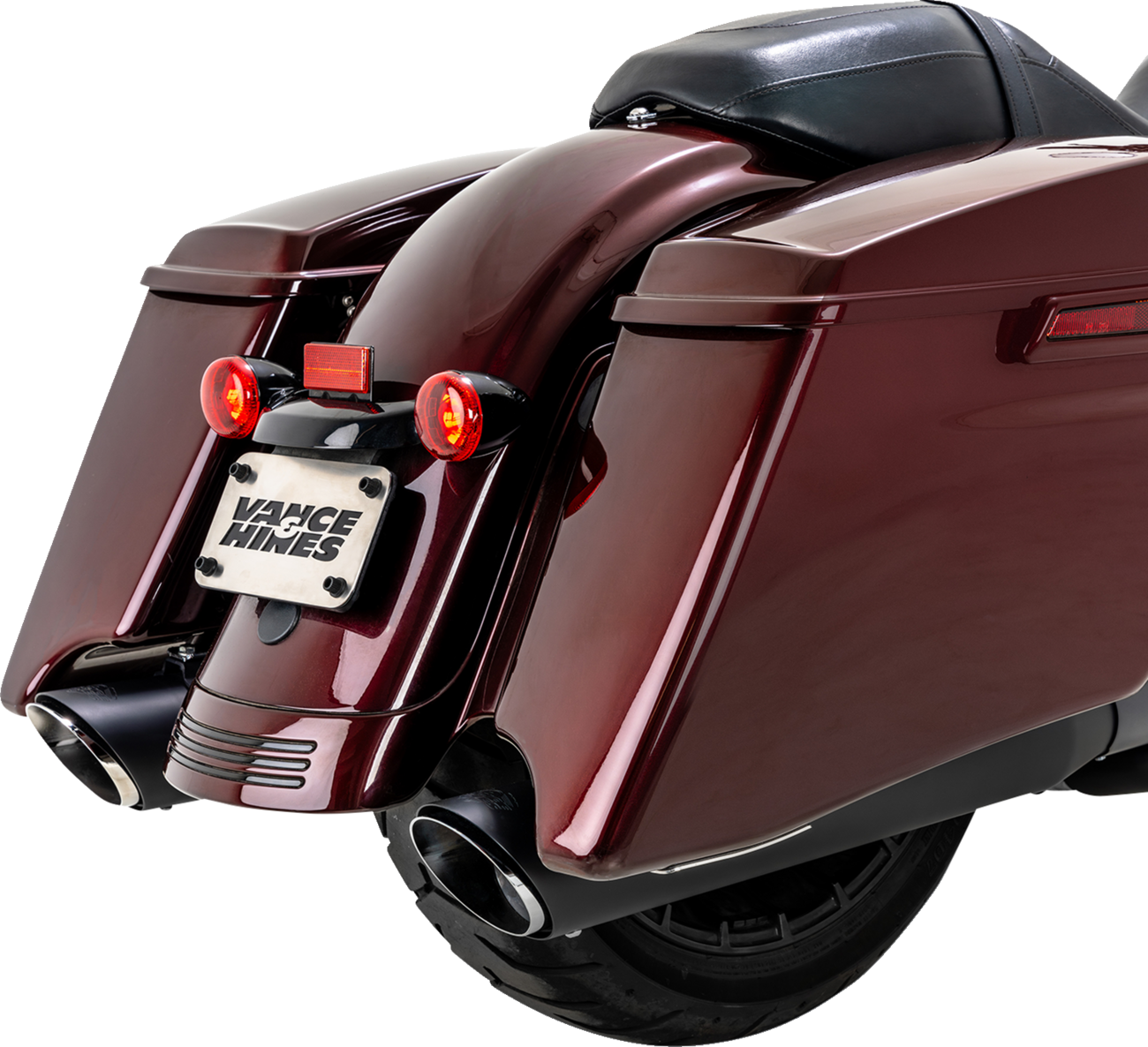 VANCE & HINES Twin Slash Slip-On Muffler - Black - FL 46672