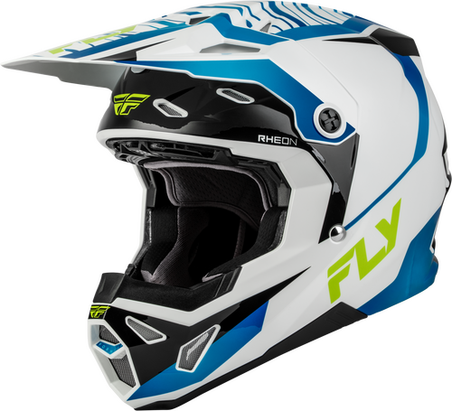 FLY Racing Formula CP Charge Helmet (2027) - White / Blue / Black - View 20