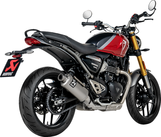 AKRAPOVIC Slip-On Line Muffler - Titanium S-T4SO1-HDT - Triumph Scrambler 400 X/Speed 400 2023-2026
