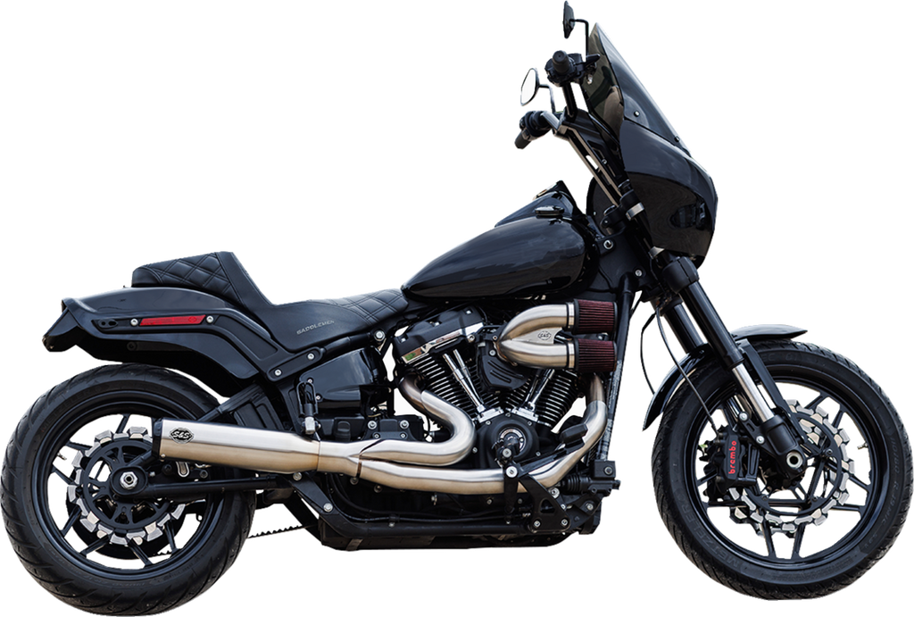 2-into-1 Qualifier Exhaust System - 50-State - Silver - Softail