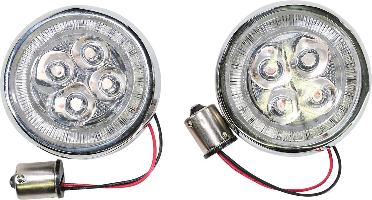CIRO Turn Signal Insert - Red LED / Chrome 2040-2207
