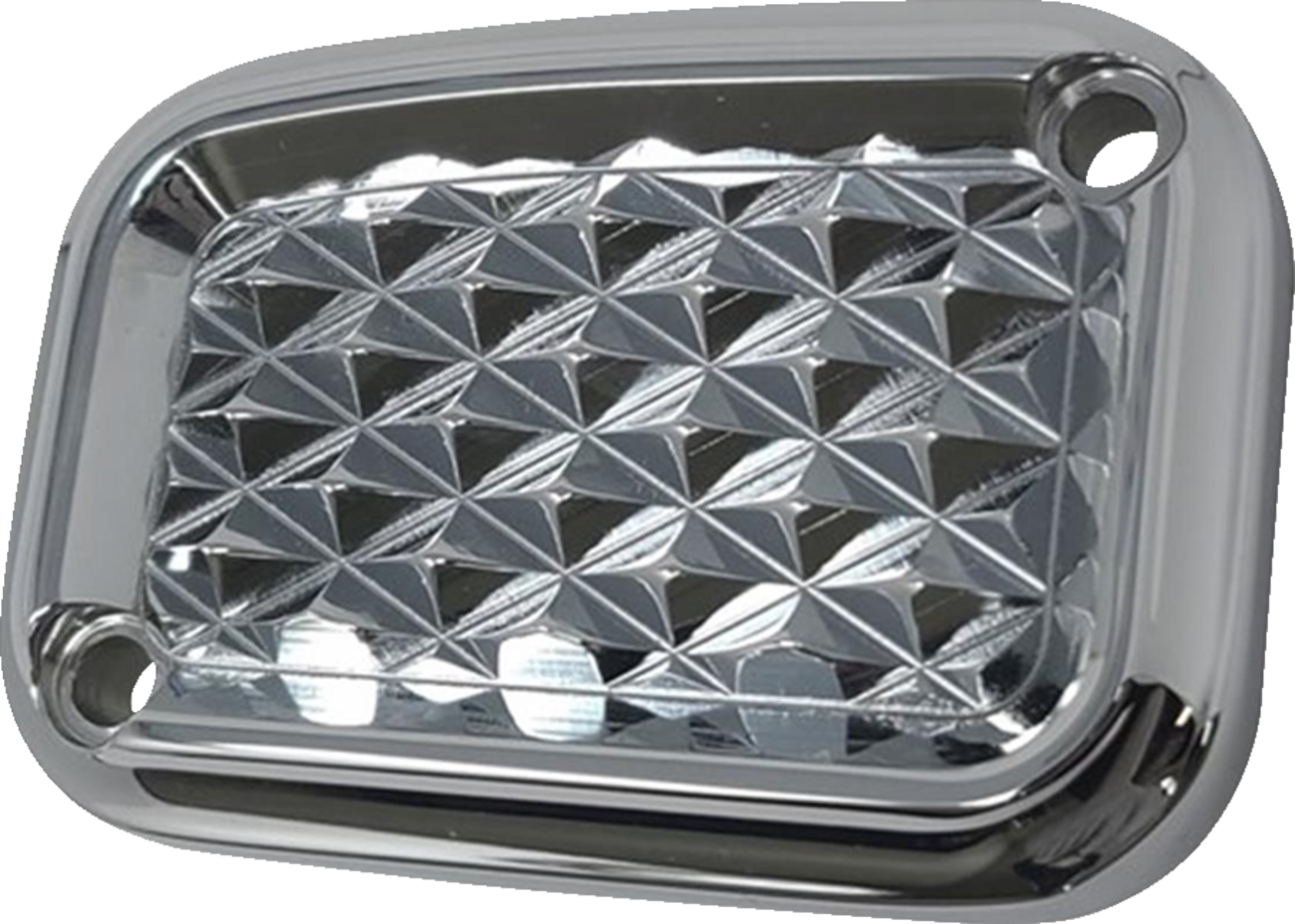 COVINGTONS Master Cylinder Cover - Brake / Front / Diamondback / Chrome 0611-0204