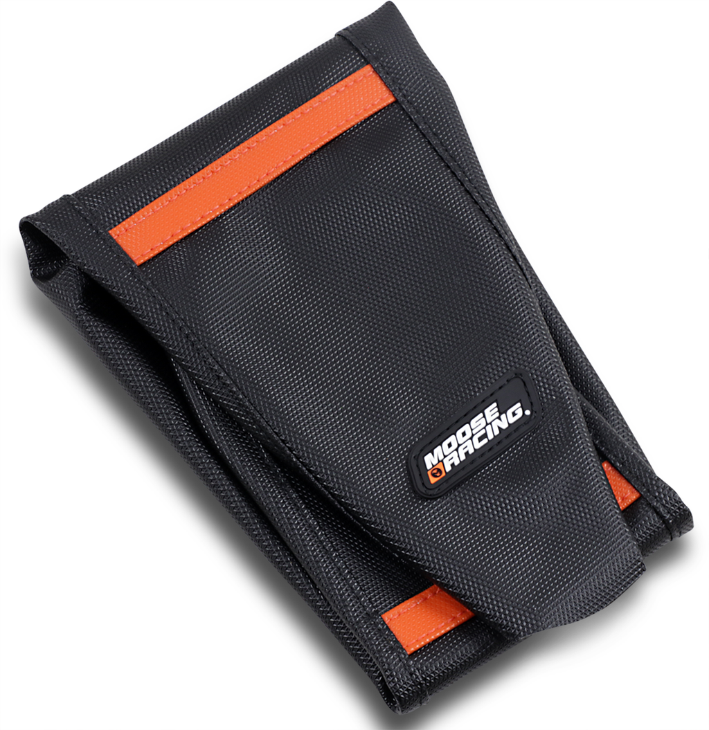MOOSE OFFROAD Ribbed Seat Cover - Black Cover/Orange Ribs / KTM '18-'22 0821-3069