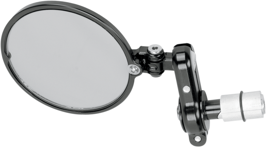 PSR Folding Bar End Mirror - Mirror / Franco/Folded-In / Side View/Bar-End / Round / Black 0640-0446