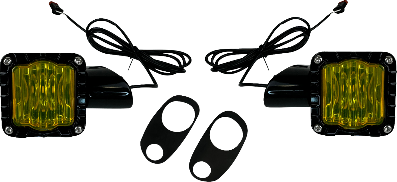 CUSTOM DYNAMICS LED Turn Signals - Black -Yellow Lens / Road Glide 2020-2215