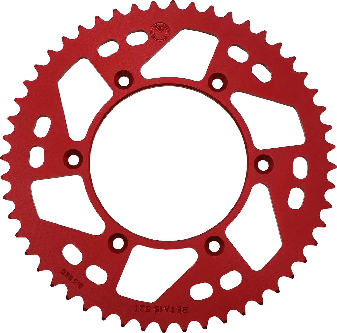 MOOSE OFFROAD Rear Aluminum Sprocket - Rear Sprocket / Aluminum / 52 Tooth / Red / Beta 1211-1869