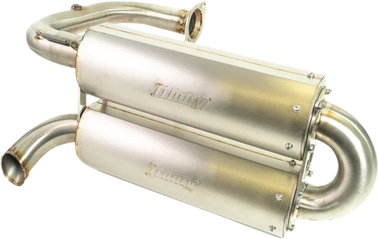 TRINITY RACING Quiet Slip-On Muffler - Stainless Steel / Dual / Talon 1000R/X 1831-1090