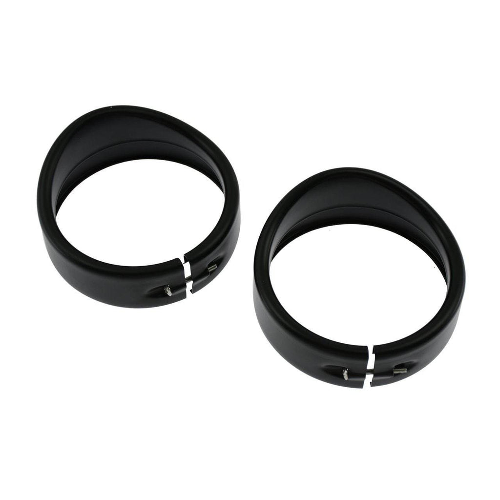 Eagle Lights 4.5" Auxiliary Light Visor Frenched Style Passing Lamp Trim Ring For Harley-Davidson® Motorcycles