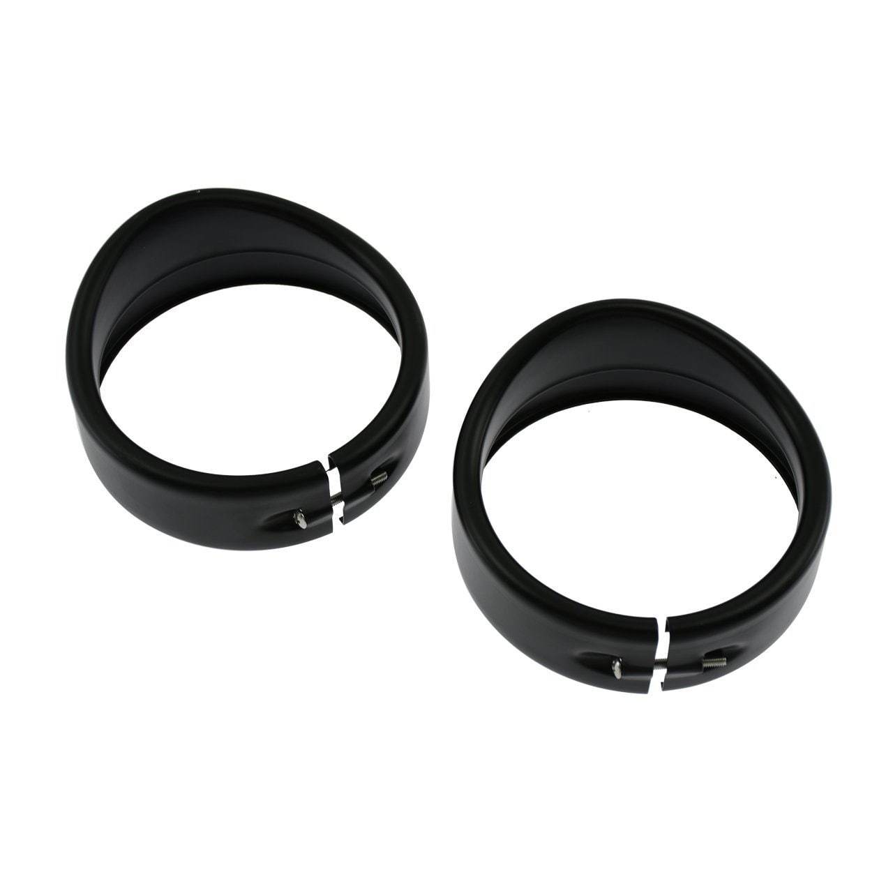 Eagle Lights 4.5" Auxiliary Light Visor Frenched Style Passing Lamp Trim Ring For Harley-Davidson® Motorcycles