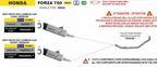 Arrow Honda Forza 750 E5+ 2025 Indy Race Evo Aluminium Dark Exhaust 73523akn