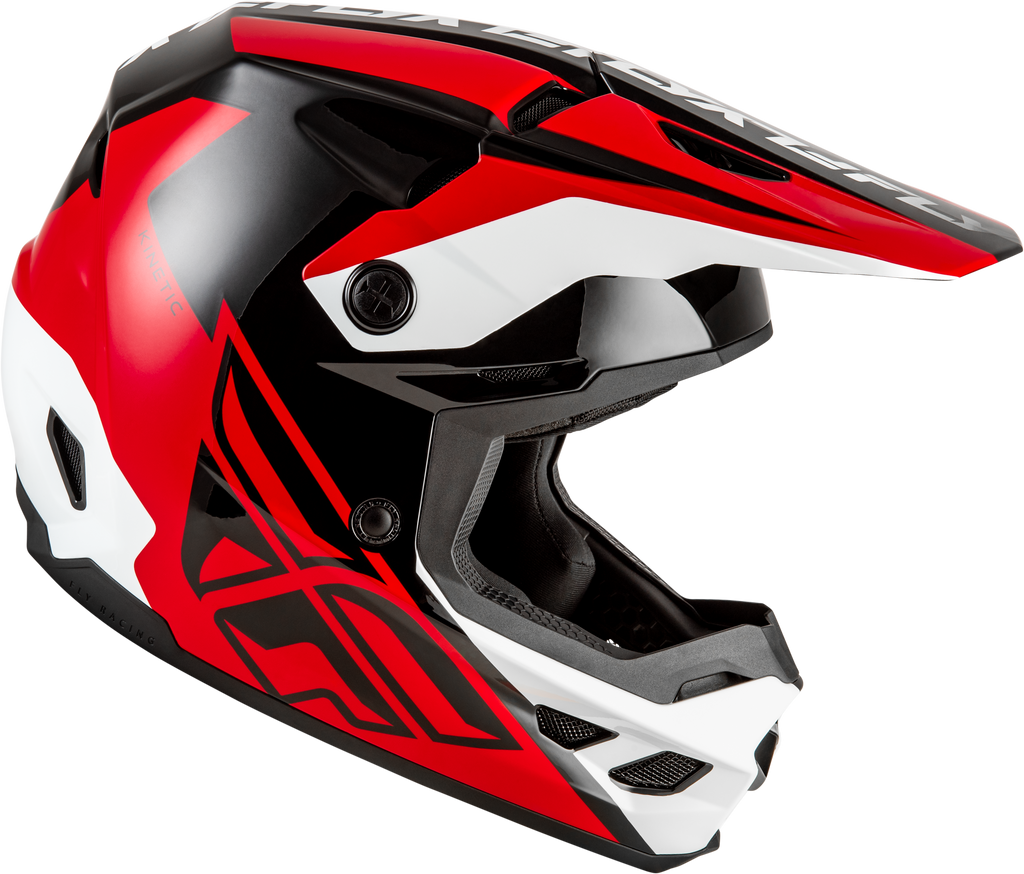 FLY Racing Kinetic Crest Helmet (2026) - Red / Black / White - View 16