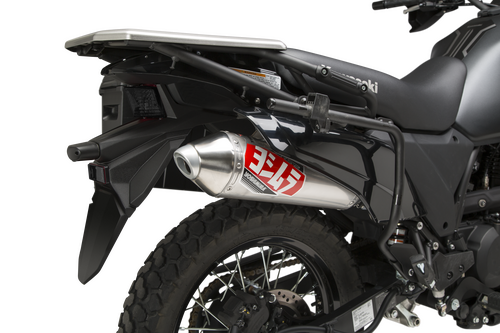Yoshimura KLR650 2022-26 Race RS-2 Stainless Slip-On Exhaust, w/ Stainless Muffler