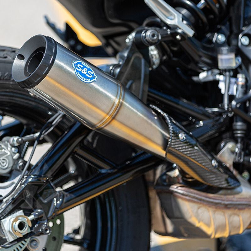 S&S Cycle Grand National Slip-On Muffler - Stainless Steel - FTR 1200