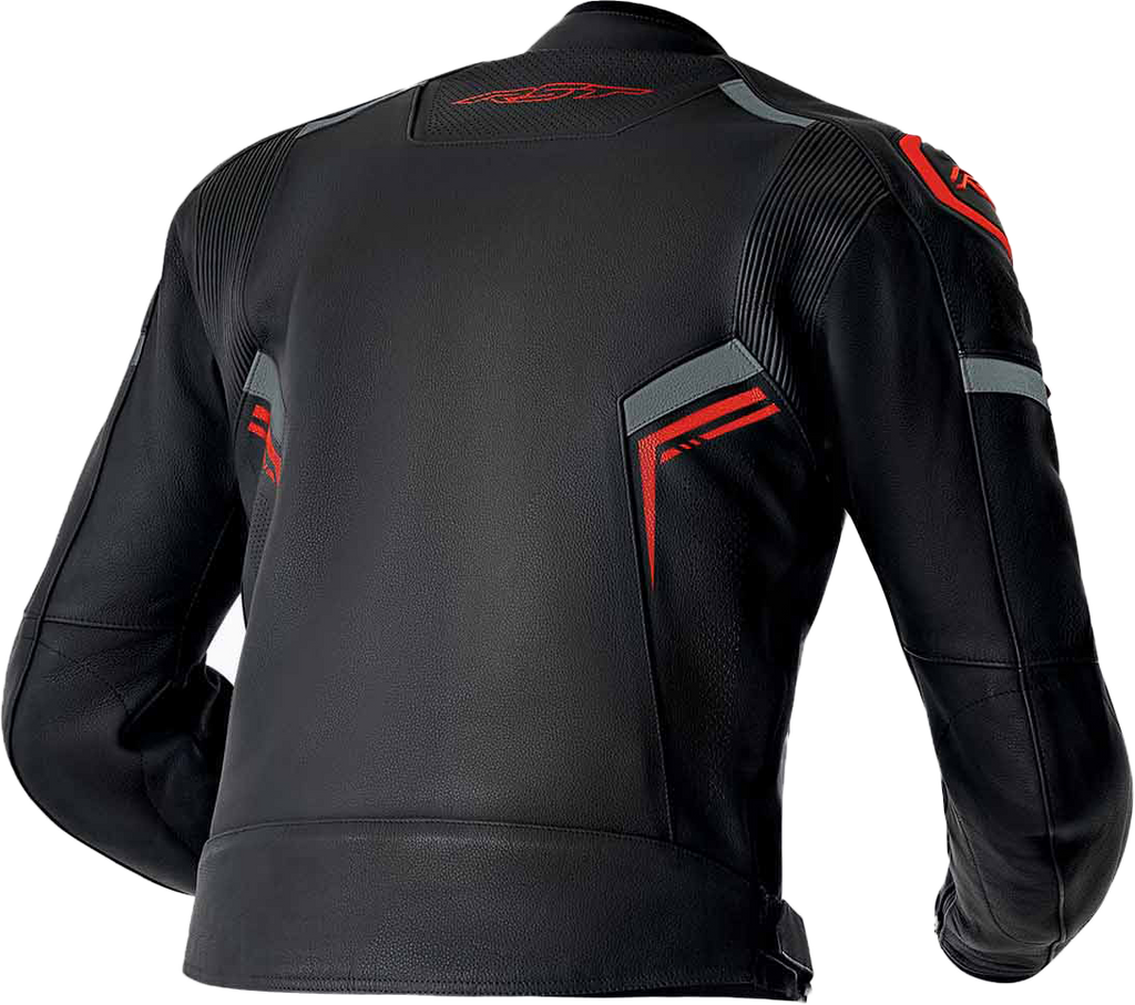 RST S-1 CE Men's Leather Jacket - Black / Grey / Red - View 9