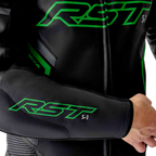 RST S1 D3O Leather Suit - Black / Grey / Fluorescent Green - View 14
