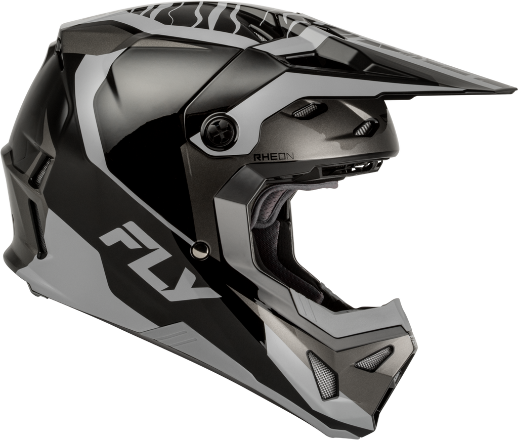 FLY Racing Formula CP Charge Helmet (2027) - Black / Grey / Light Grey - View 13