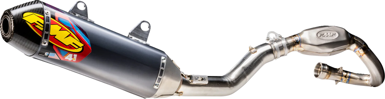 FMF Factory 4.1 RCT Exhaust System - Stainless Steel - Carbon End Cap 042405