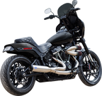 S&S CYCLE 2-into-1 Qualifier Exhaust System - Race Only - Brushed Stainless 550-1105