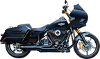 S&S CYCLE 2-into-1 Qualifier Exhaust System - Race Only - Guardian Black 550-1109