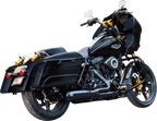 S&S CYCLE 2-into-1 Qualifier Exhaust System - Race Only - Guardian Black 550-1109