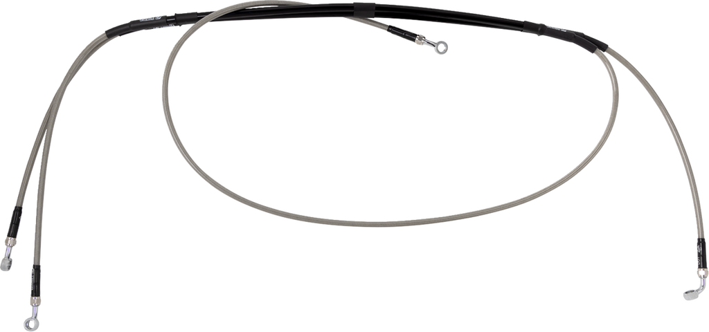 MOOSE OFFROAD Stainless Steel Braided Brake Line - Brake Line Pair / Stainless Steel 1741-6772