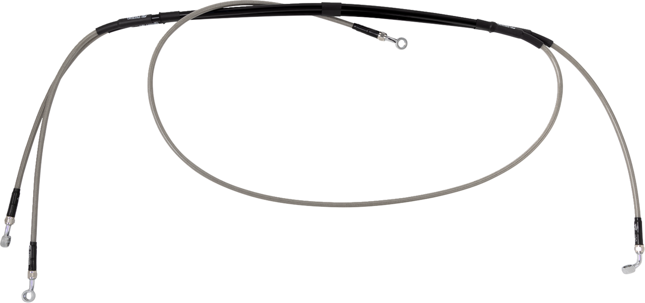 MOOSE OFFROAD Stainless Steel Braided Brake Line - Brake Line Pair / Stainless Steel 1741-6772