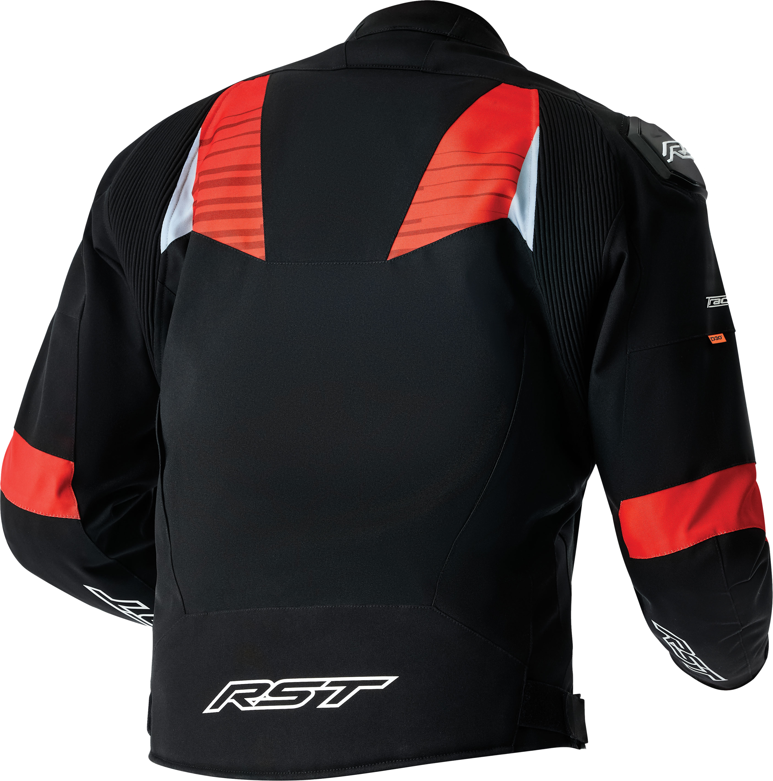 RST Tractech Evo 5 CE Men's Textile Jacket - Black / Fluorescent Red - View 8