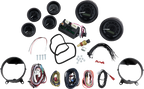 DAKOTA DIGITAL MVX-8K Series Analog/Digital Gauge Kit — 8600KGK Model - MVX-8K Series Analog/Digital 6-Gauge Kit / Black Bezel / Black Face with Gray Background 2212-0567