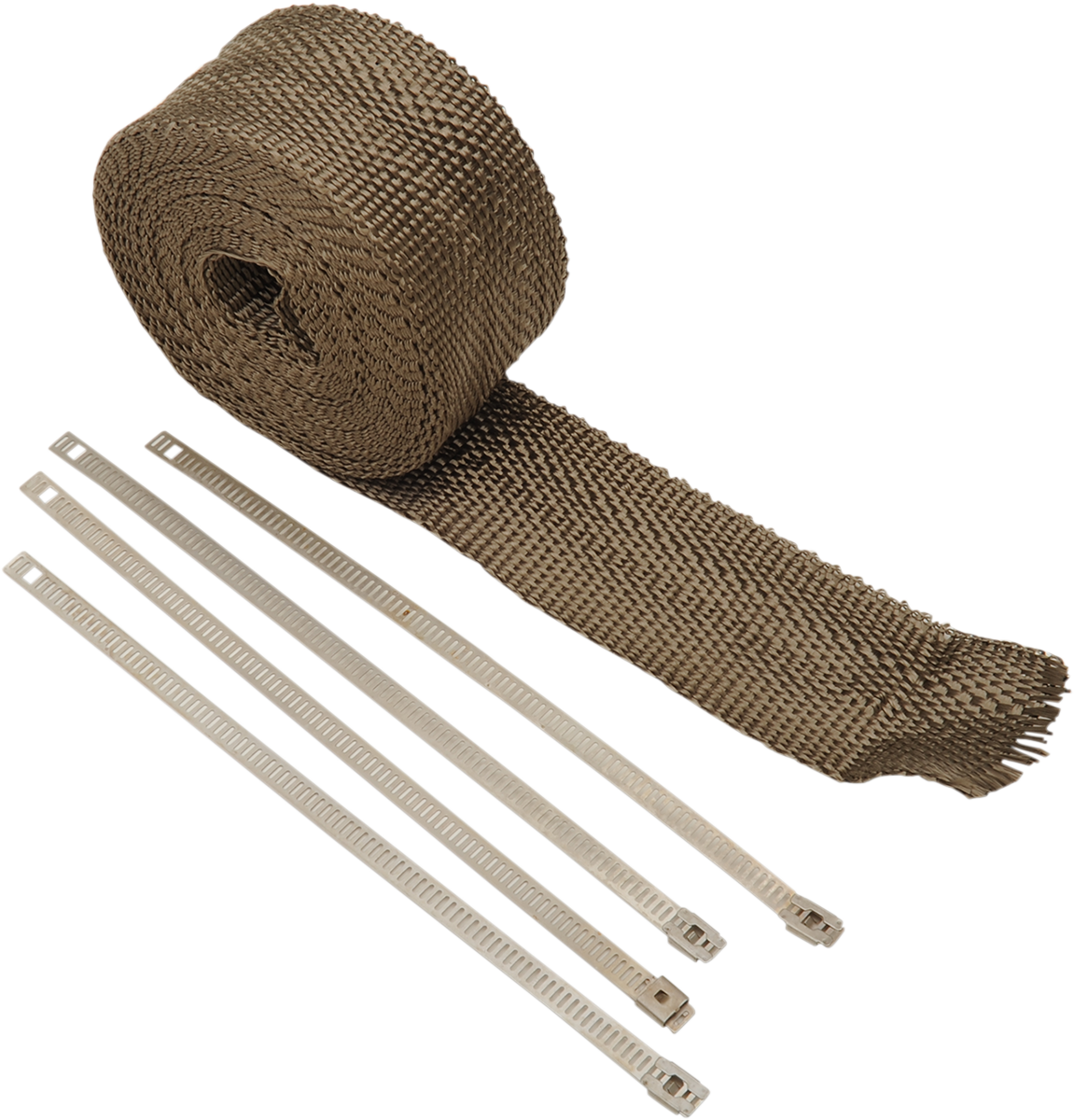 CYCLE PERFORMANCE PROD. Lava Rock Exhaust Wrap Kit - Metallic / 2" x 25' 1861-0976