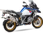 Yoshimura R1200GS/R1250GS 13-22 R-77 Stainless Slip-On Exhaust, w/ Stainless Muffler