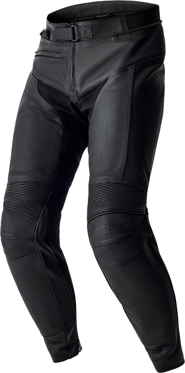 RST T2 D3O (Short Leg) Leather Pants - Black - View 1