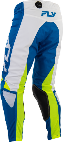 FLY Racing Kinetic Mesh Pants (2026.5) - Blue / White / Hi-Viz Yellow - View 4