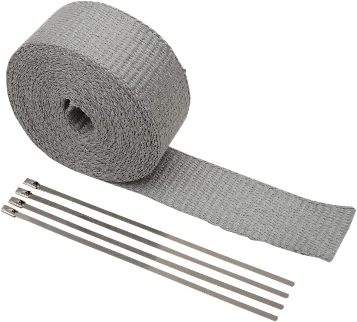CYCLE PERFORMANCE PROD. Fiberglass Exhaust Wrap Kit - Silver / 1" x 50' 1861-0778