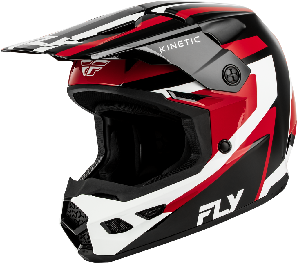 FLY Racing Kinetic Sync Helmet (2027) - Black / Red / White - View 1